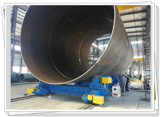 Spalte Monopile des Stahlfelge-herkömmliches Rohr-schweißende Rotator-600t reisende Drehen-Rolle